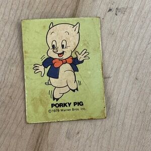 Vintage 1979 Porky Pig Looney Tunes Vinyl Fridge Magnet Warner Bros RARE*